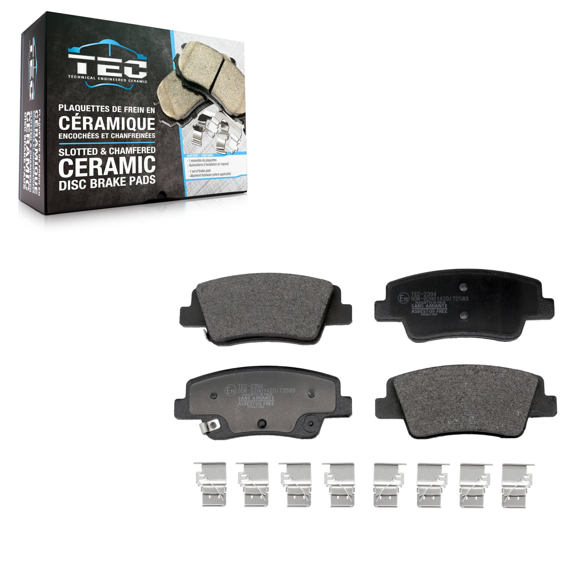 TEC TEC-2394 Disc Brake Pad for 2021-2025 Kia EV6, Genesis G90, Genesis GV60 - Rear