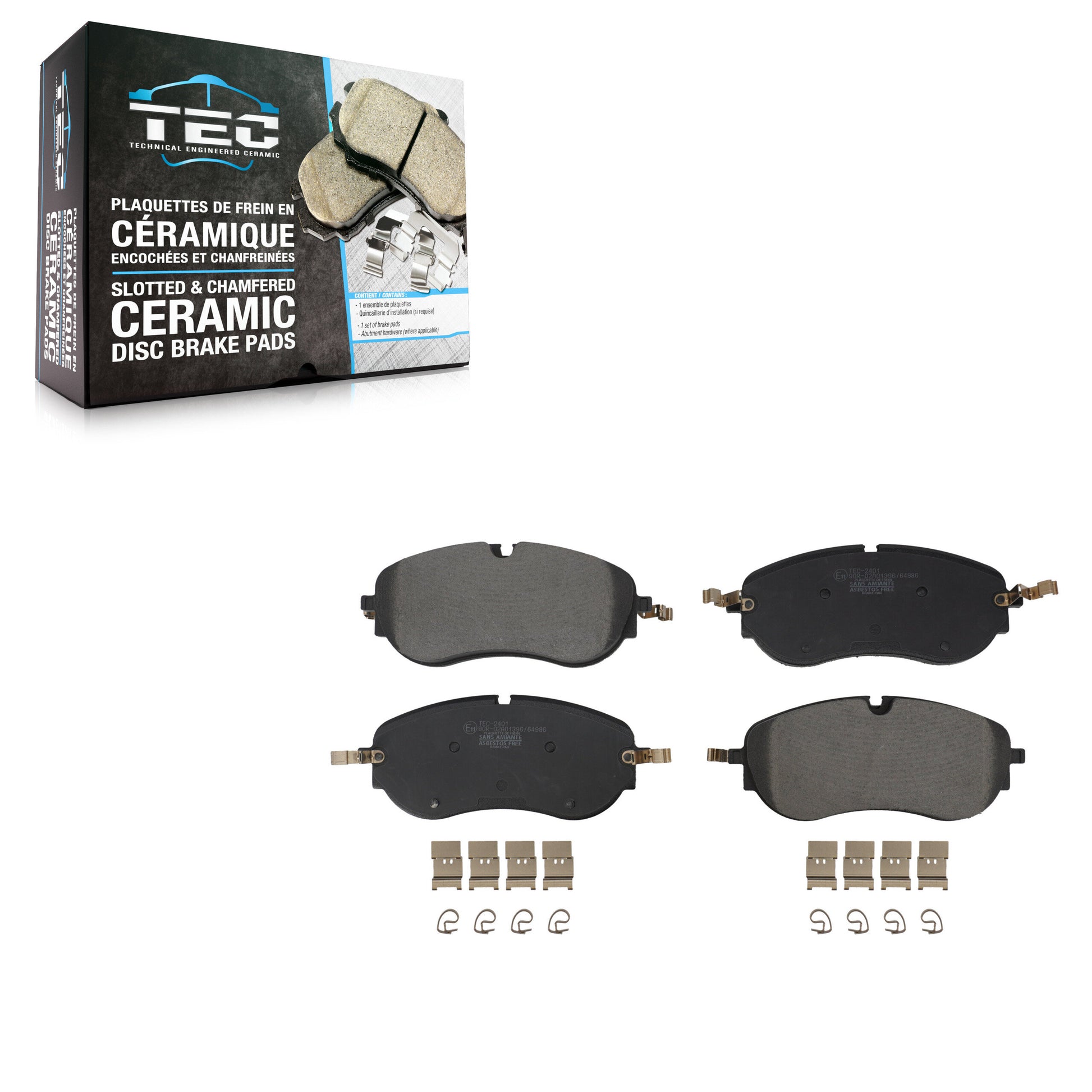 TEC TEC-2401 Disc Brake Pad for 2021-2023 Audi Q4 e-tron, Audi Q4 e-tron Sportback, Volkswagen ID.4 - Front