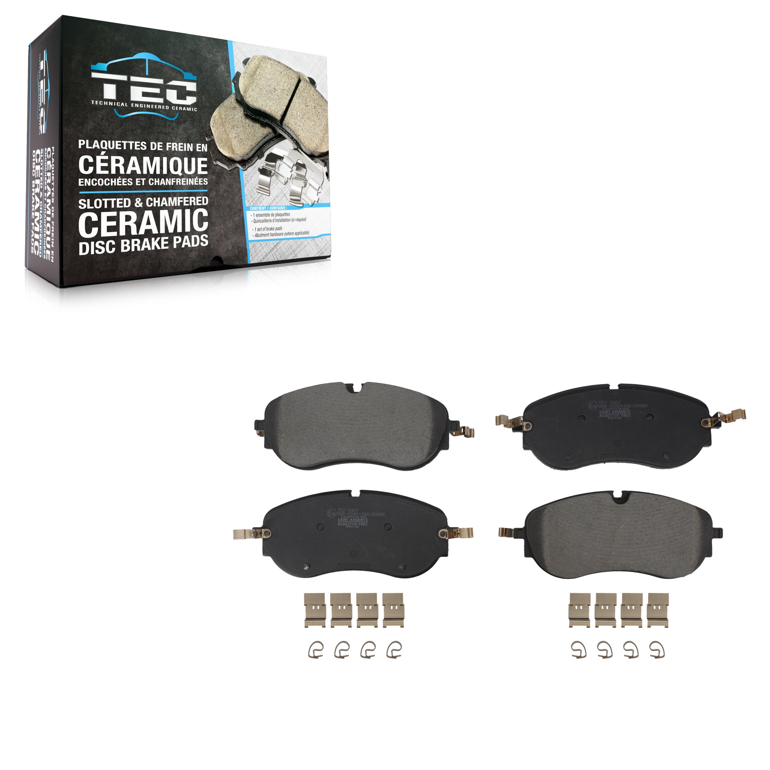 TEC TEC-2401 Disc Brake Pad for 2021-2023 Audi Q4 e-tron, Audi Q4 e-tron Sportback, Volkswagen ID.4 - Front