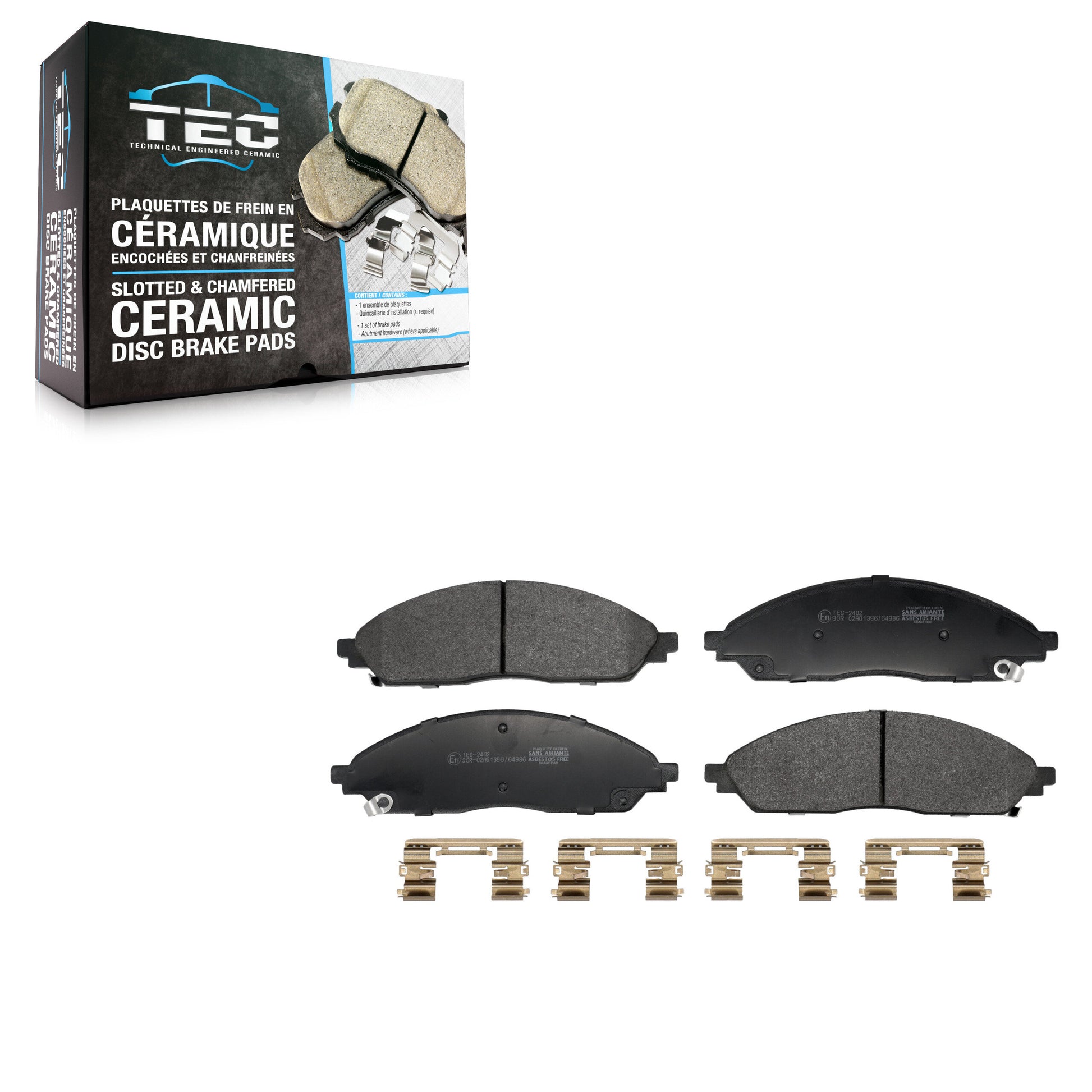 TEC TEC-2402 Disc Brake Pad for 2020-2025 Jeep Grand Cherokee, Jeep Grand Cherokee L, Chrysler Pacifica - Front