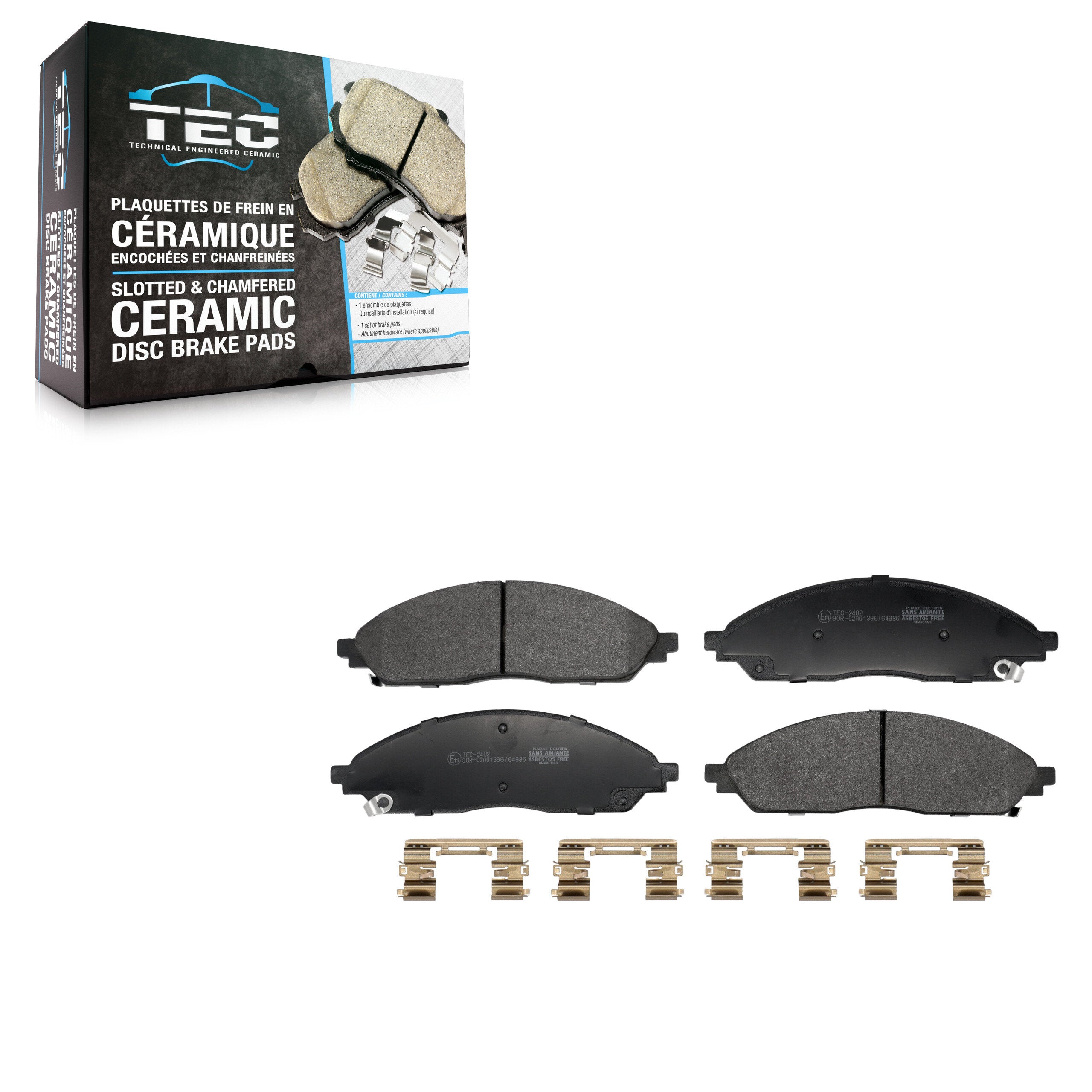 TEC TEC-2402 Disc Brake Pad for 2020-2025 Jeep Grand Cherokee, Jeep Grand Cherokee L, Chrysler Pacifica - Front