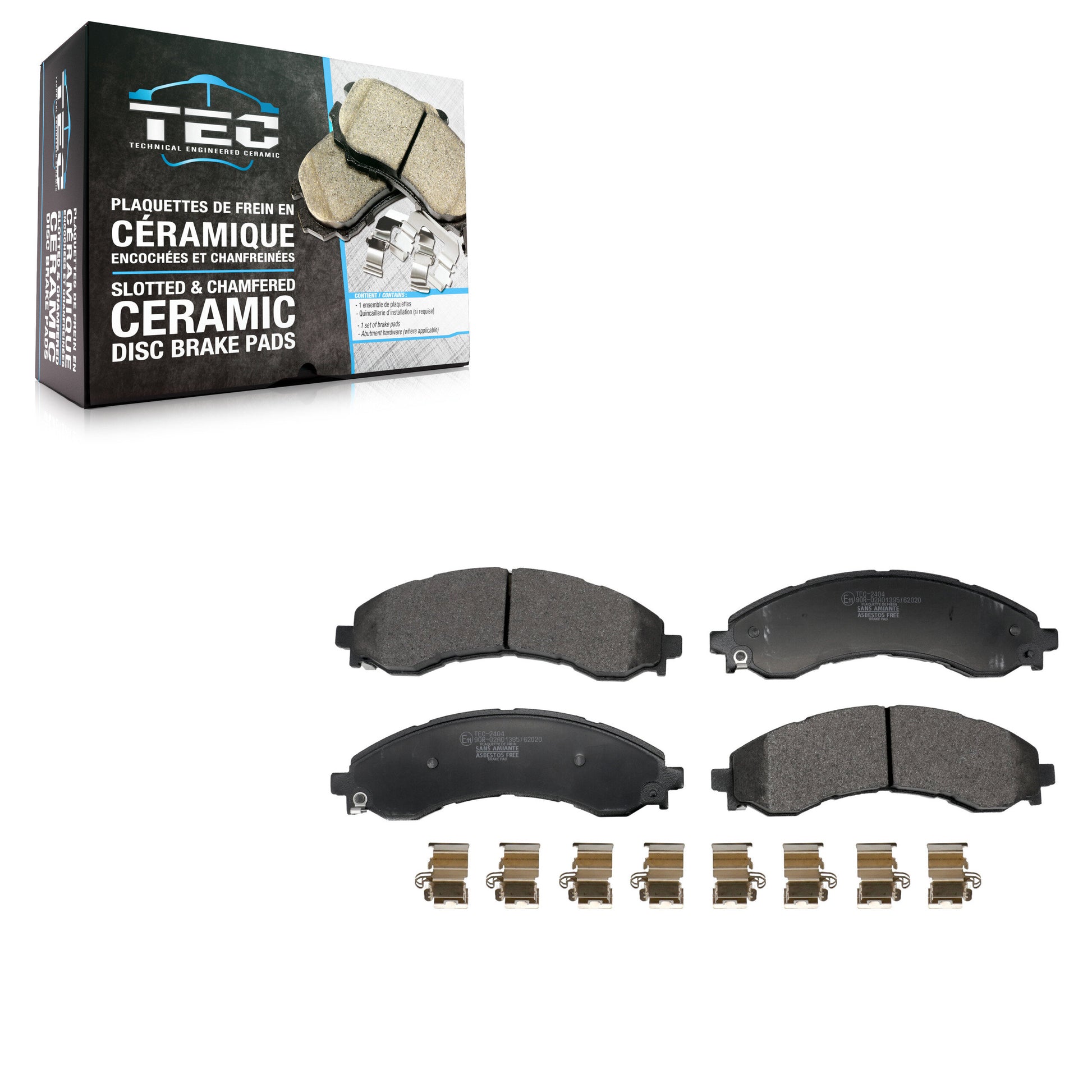 TEC TEC-2404 Disc Brake Pad for 2021-2024 Chevrolet Express 2500, Chevrolet Express 3500, Chevrolet Express 4500 - Front