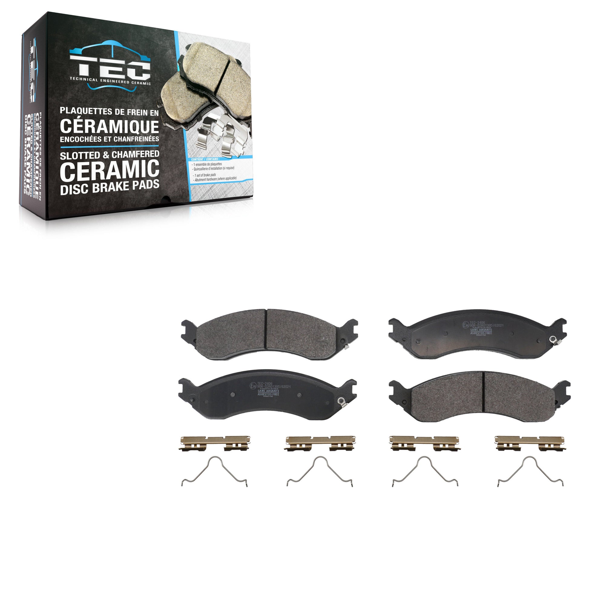 TEC TEC-2406 Disc Brake Pad for 2021-2024 Chevrolet Express 2500, Chevrolet Express 3500, GMC Savana 2500 - Rear