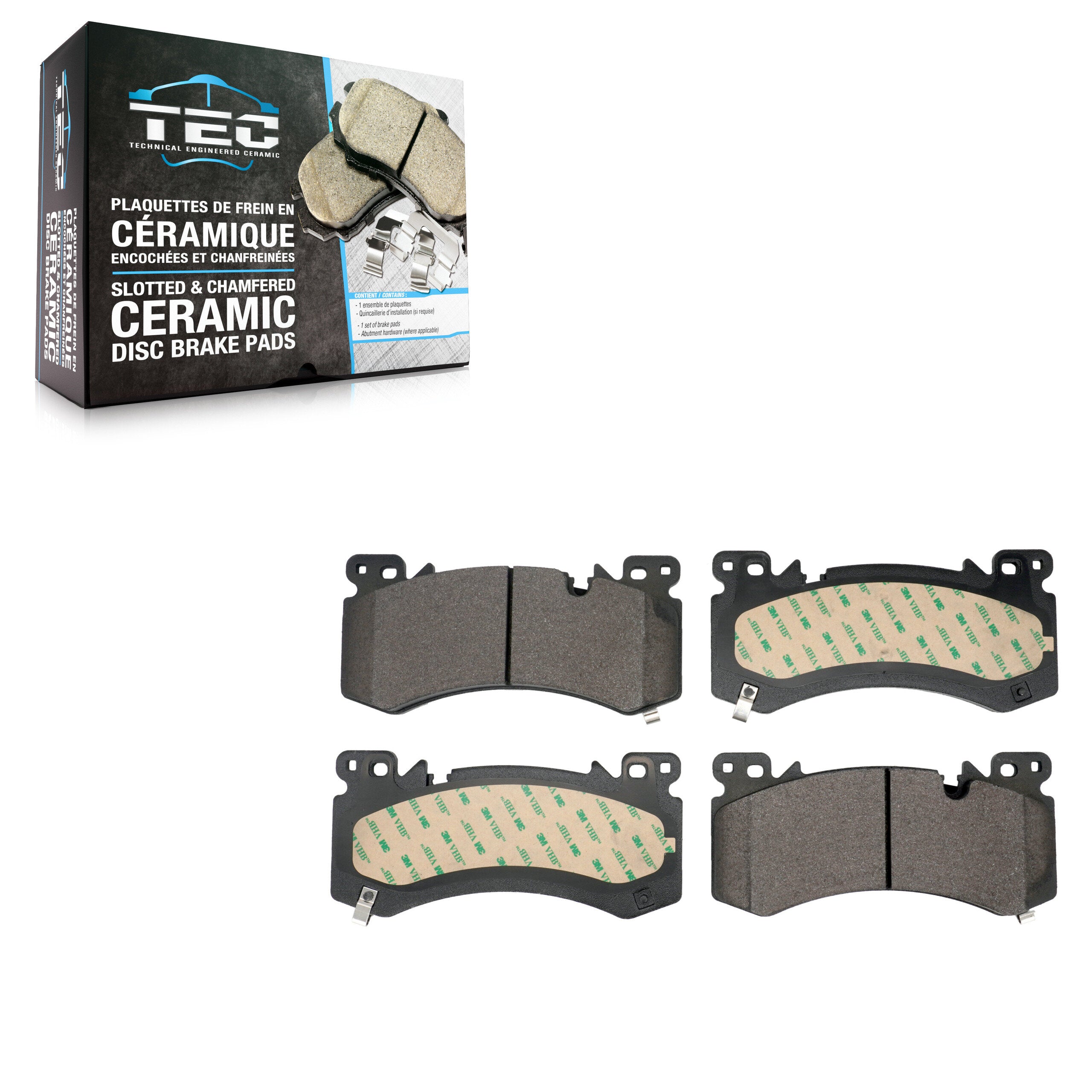 TEC TEC-2407 Disc Brake Pad for 2021-2025 Chevrolet Silverado 1500, GMC Sierra 1500, Cadillac XT5 - Front