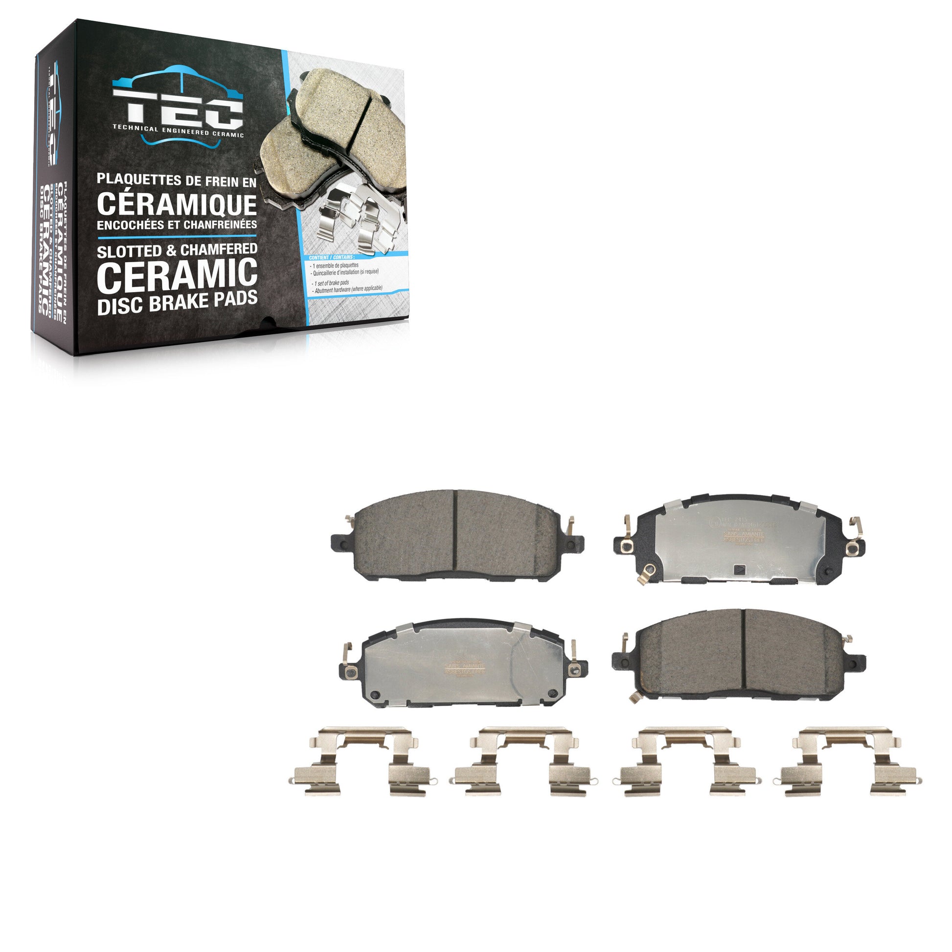 TEC TEC-2413 Disc Brake Pad for 2022-2025 Nissan Murano, Mitsubishi Outlander PHEV, Nissan ARIYA - Front