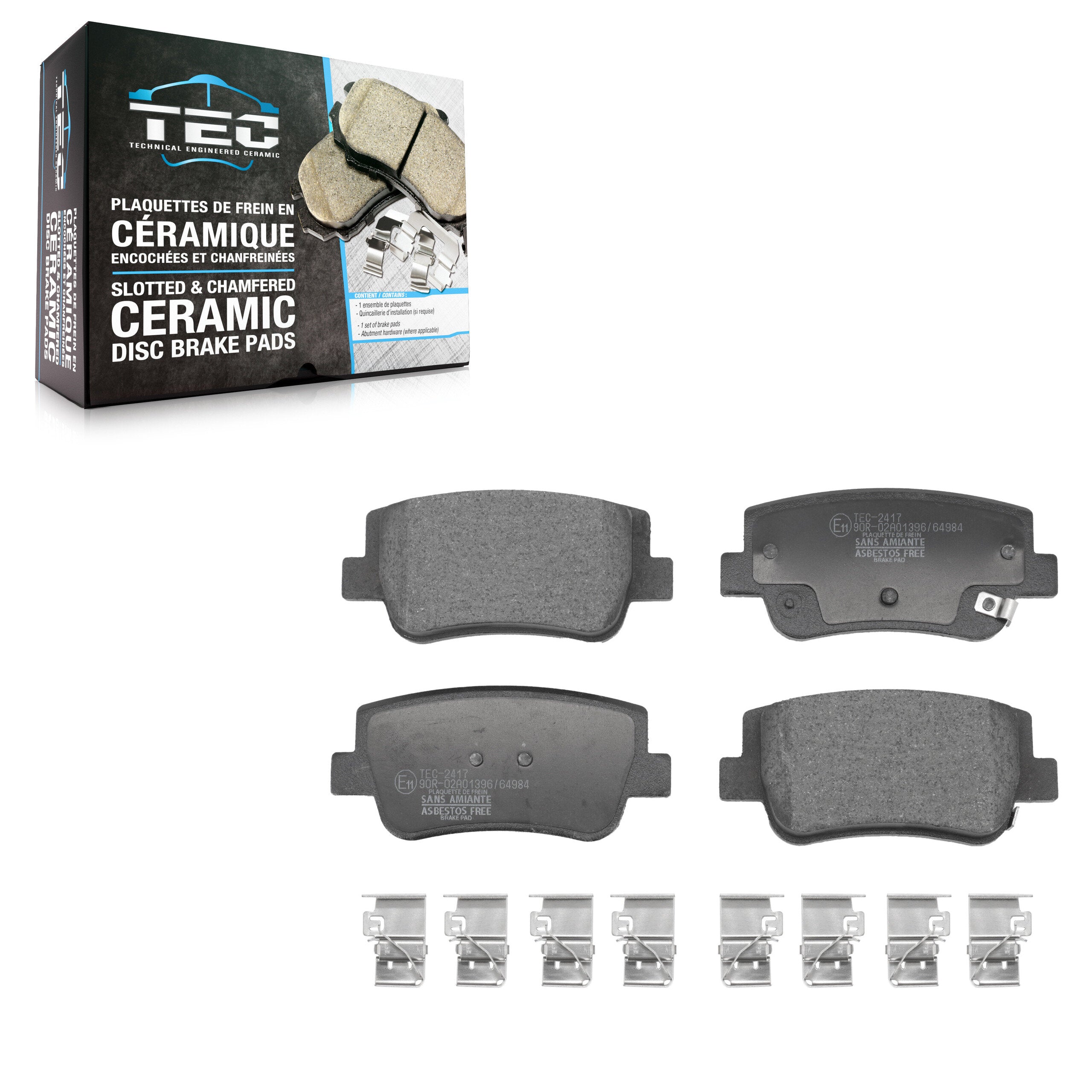 TEC TEC-2417 Disc Brake Pad for 2021-2025 Kia K5, Hyundai Sonata - Rear