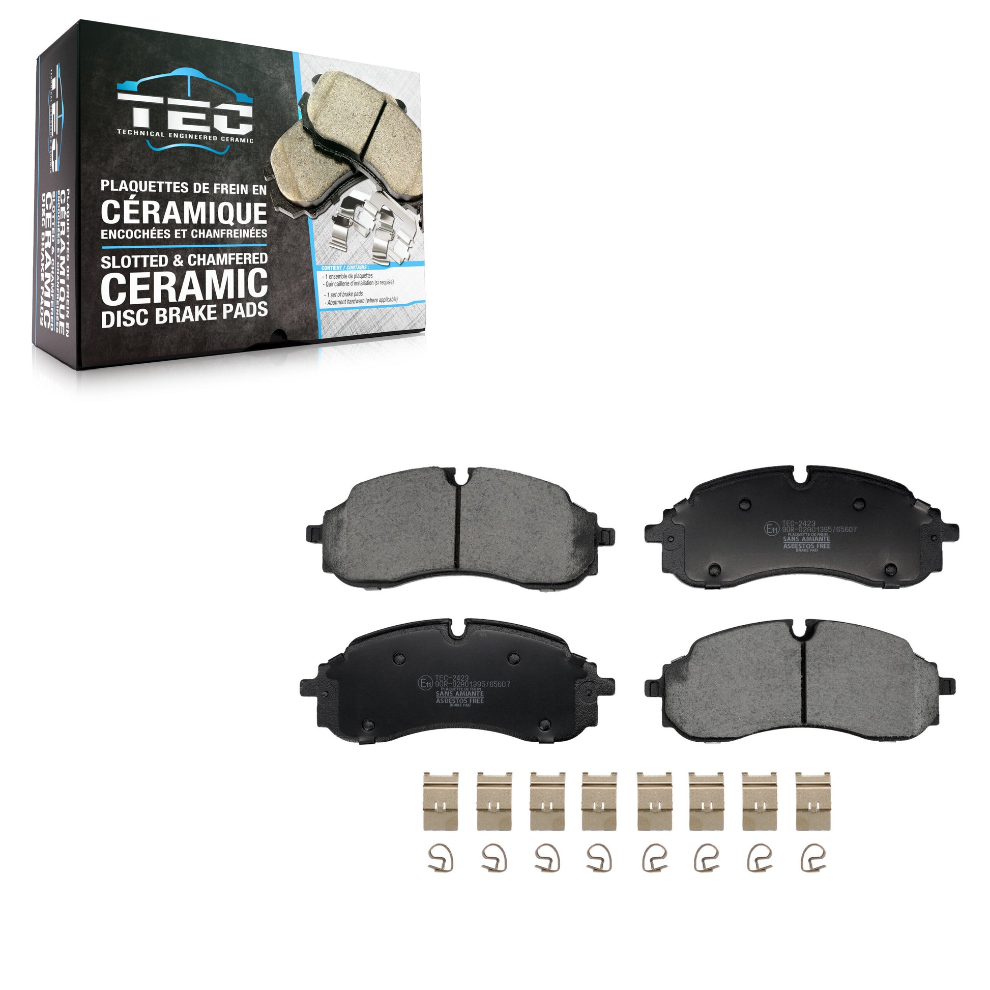 TEC TEC-2423 Disc Brake Pad for 2021-2023 Ford E-Transit, Ford Transit-150, Ford Transit-250 - Front