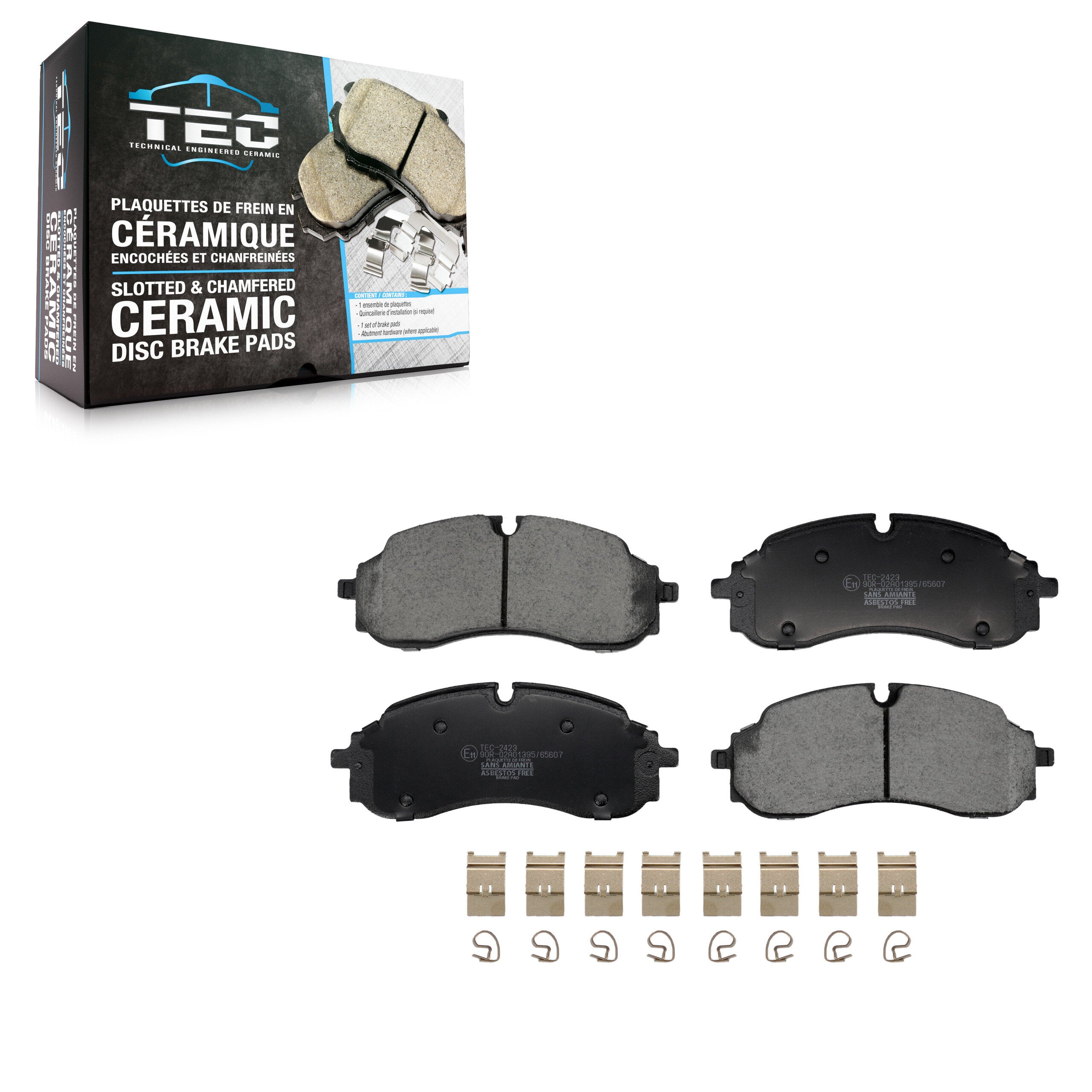 TEC TEC-2423 Disc Brake Pad for 2021-2023 Ford E-Transit, Ford Transit-150, Ford Transit-250 - Front