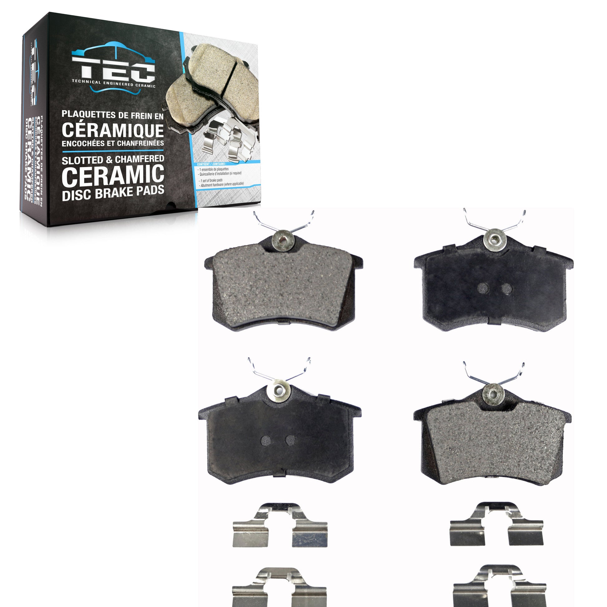 TEC TEC-340 Disc Brake Pad for 1985-2019 Volkswagen Golf Alltrack, Renault Fluence, Volkswagen Golf - Rear