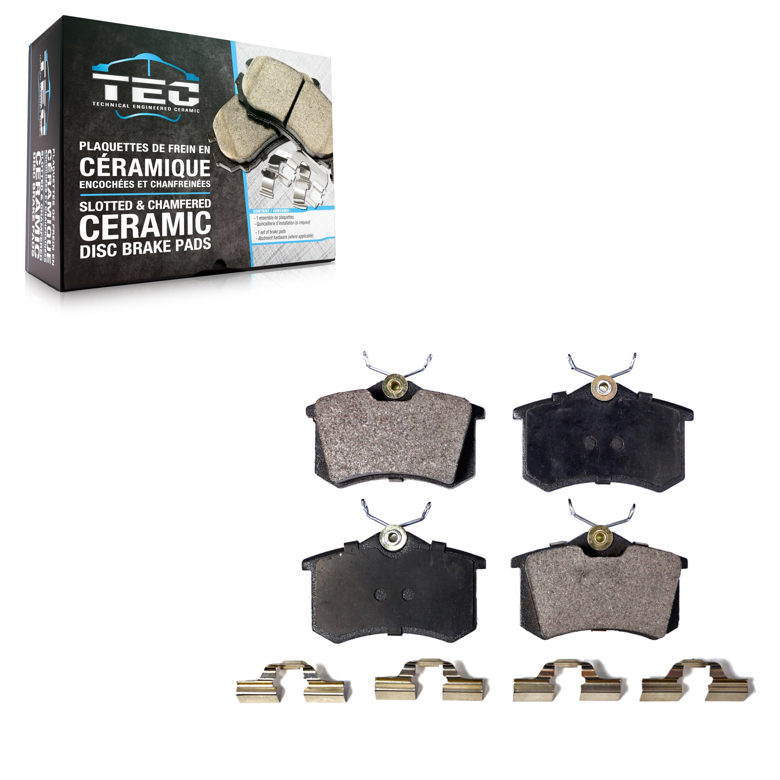 TEC TEC-340A Disc Brake Pad for 1997-2019 Volkswagen Golf SportWagen, Volkswagen Beetle, Volkswagen Jetta - Rear