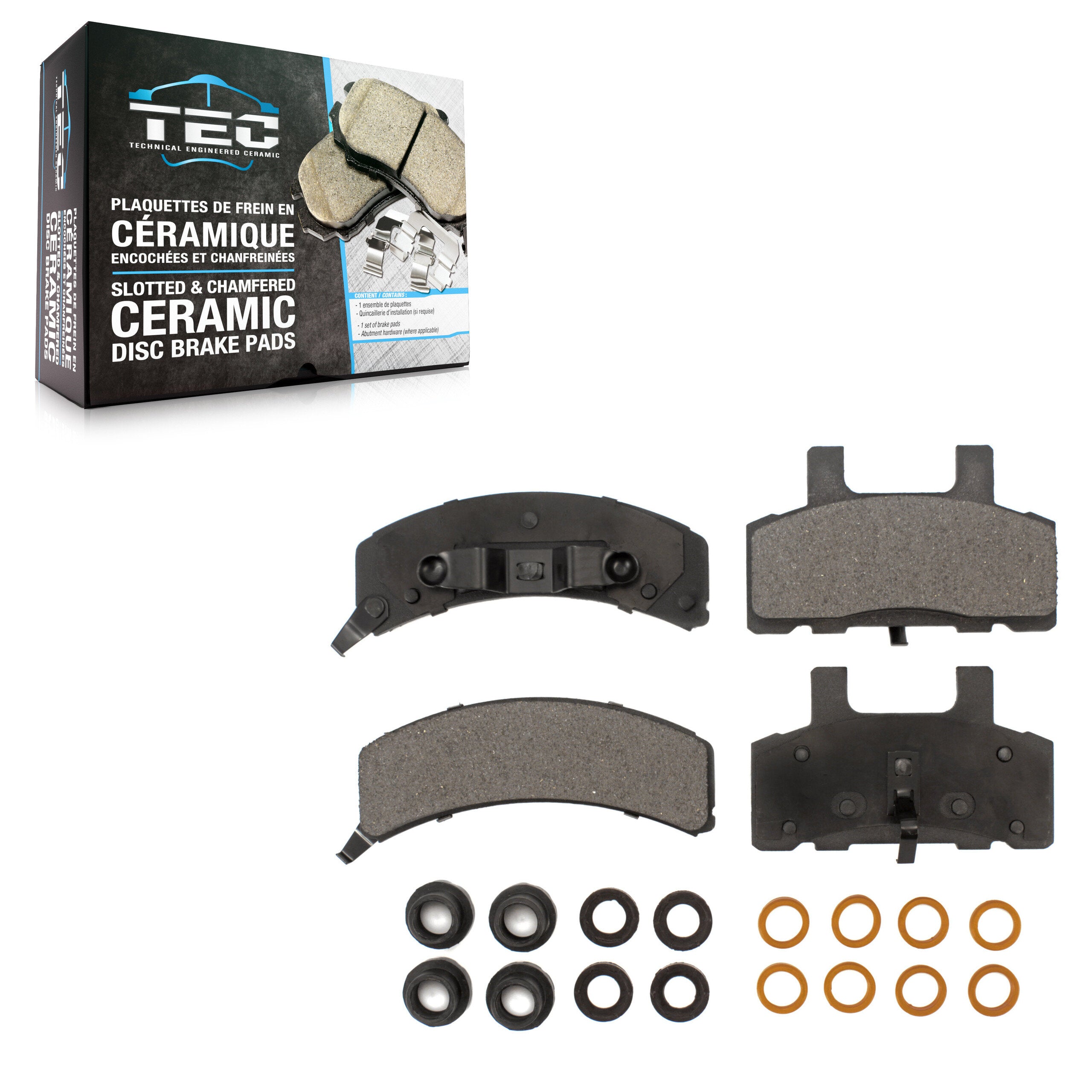 TEC TEC-369 Disc Brake Pad for 1988-2002 Chevrolet Tahoe, GMC Yukon, Cadillac Escalade - Front