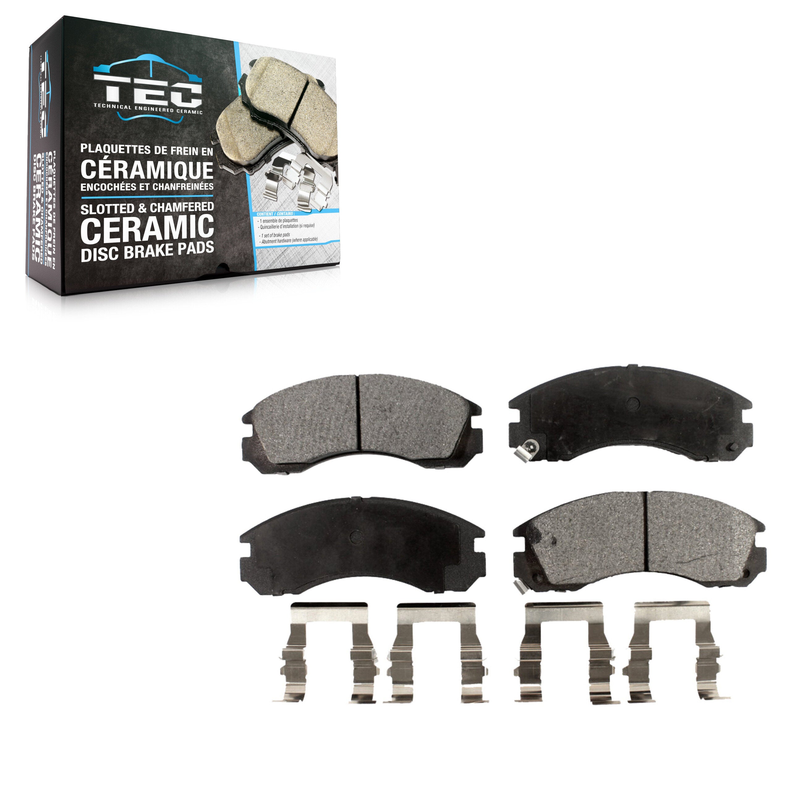 TEC TEC-530 Disc Brake Pad for 1991-2022 Mitsubishi Outlander PHEV, Mitsubishi Lancer, Mitsubishi Outlander - Front