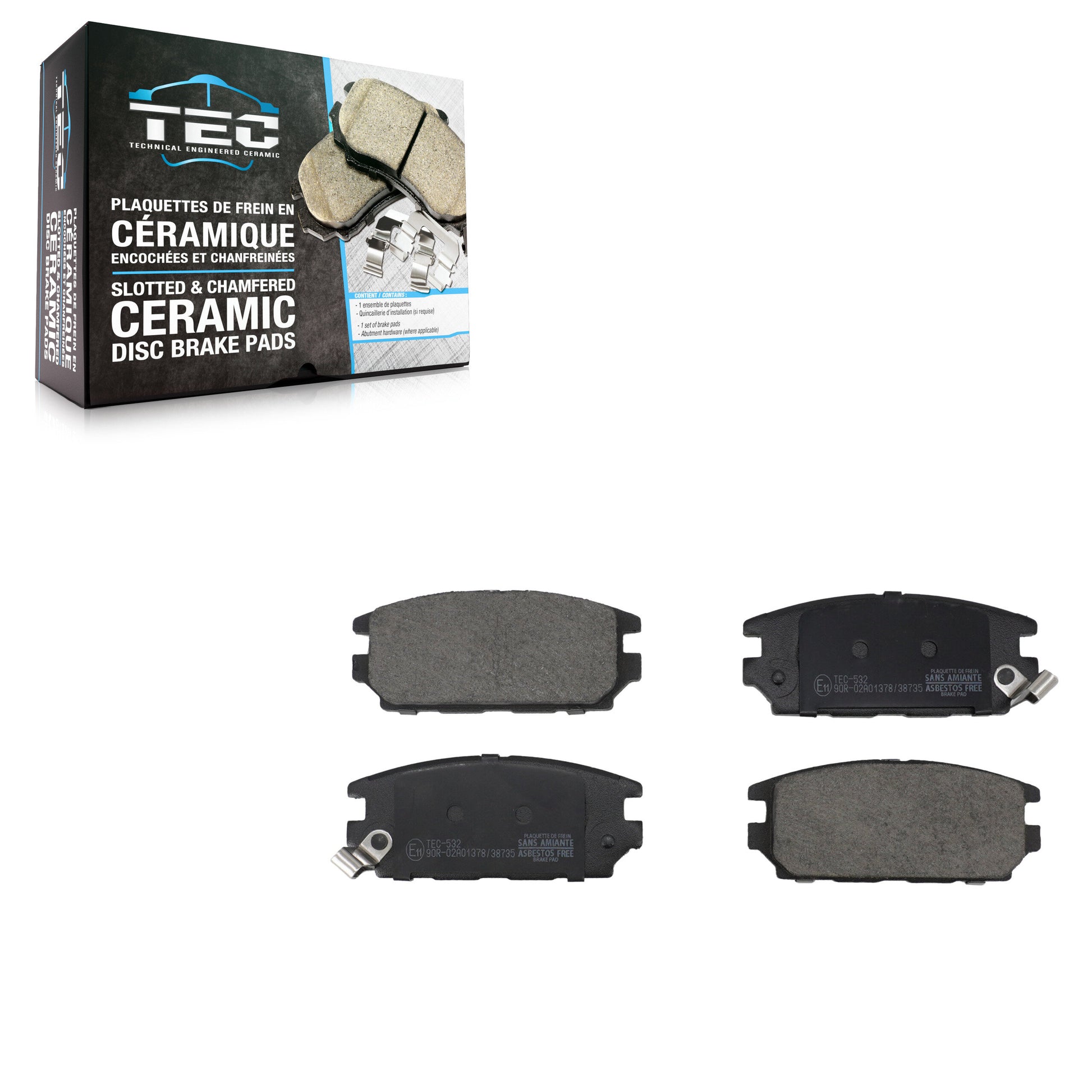 TEC TEC-532 Disc Brake Pad for 1991-2012 Mitsubishi Galant, Mitsubishi Eclipse, Eagle Talon - Rear