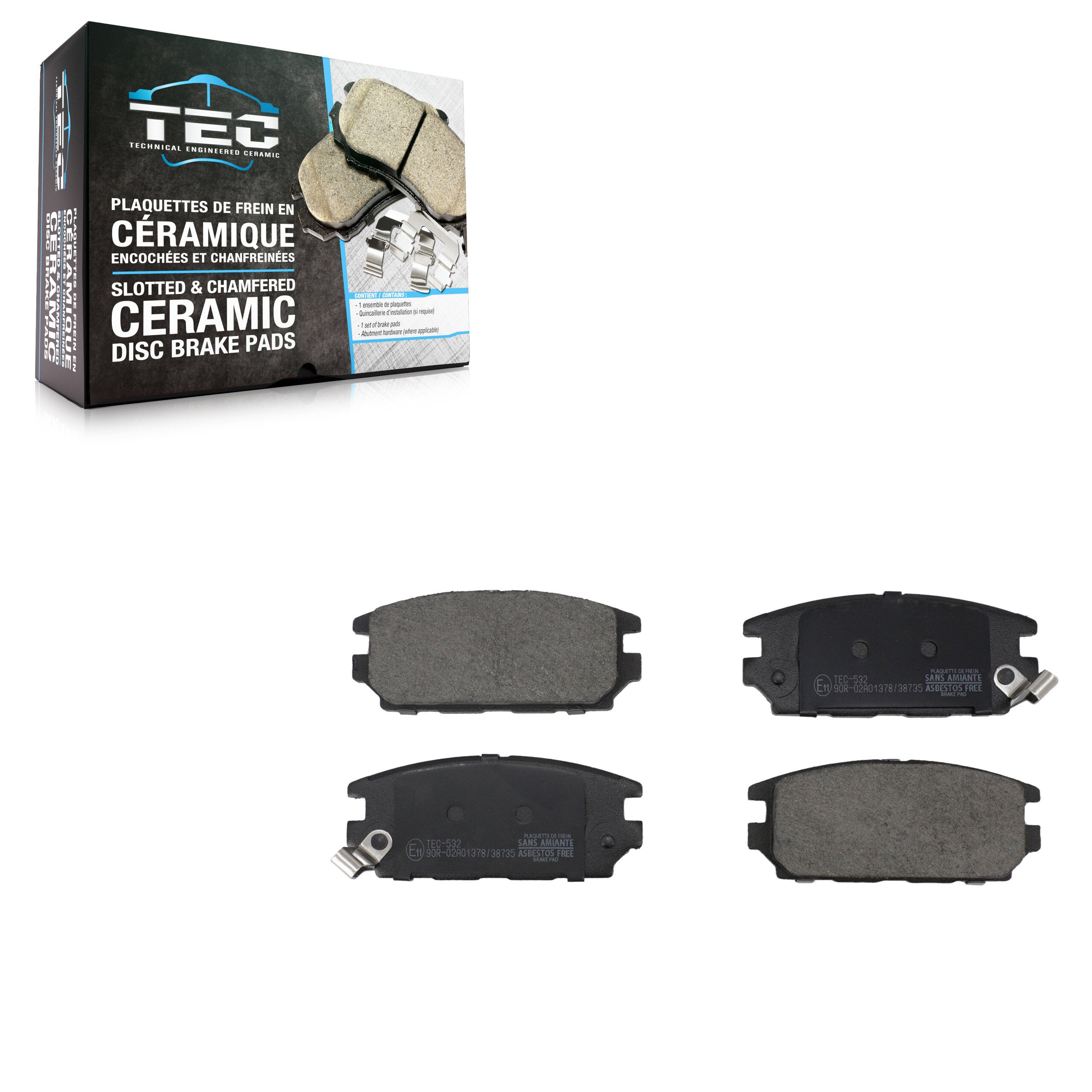 TEC TEC-532 Disc Brake Pad for 1991-2012 Mitsubishi Galant, Mitsubishi Eclipse, Eagle Talon - Rear