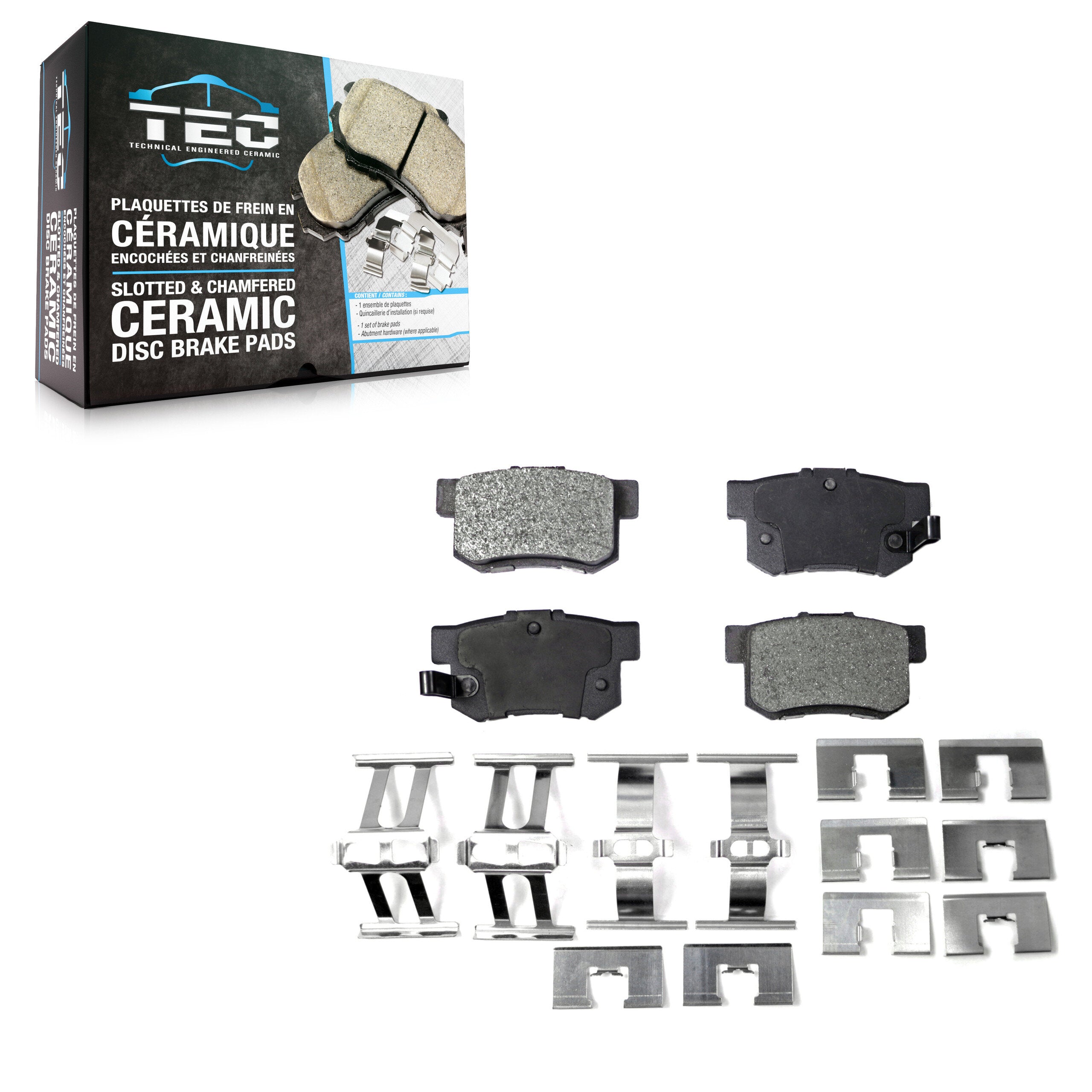 TEC TEC-537 Disc Brake Pad for 1987-2022 Honda Civic, Acura ILX, Suzuki SX4 Crossover - Rear