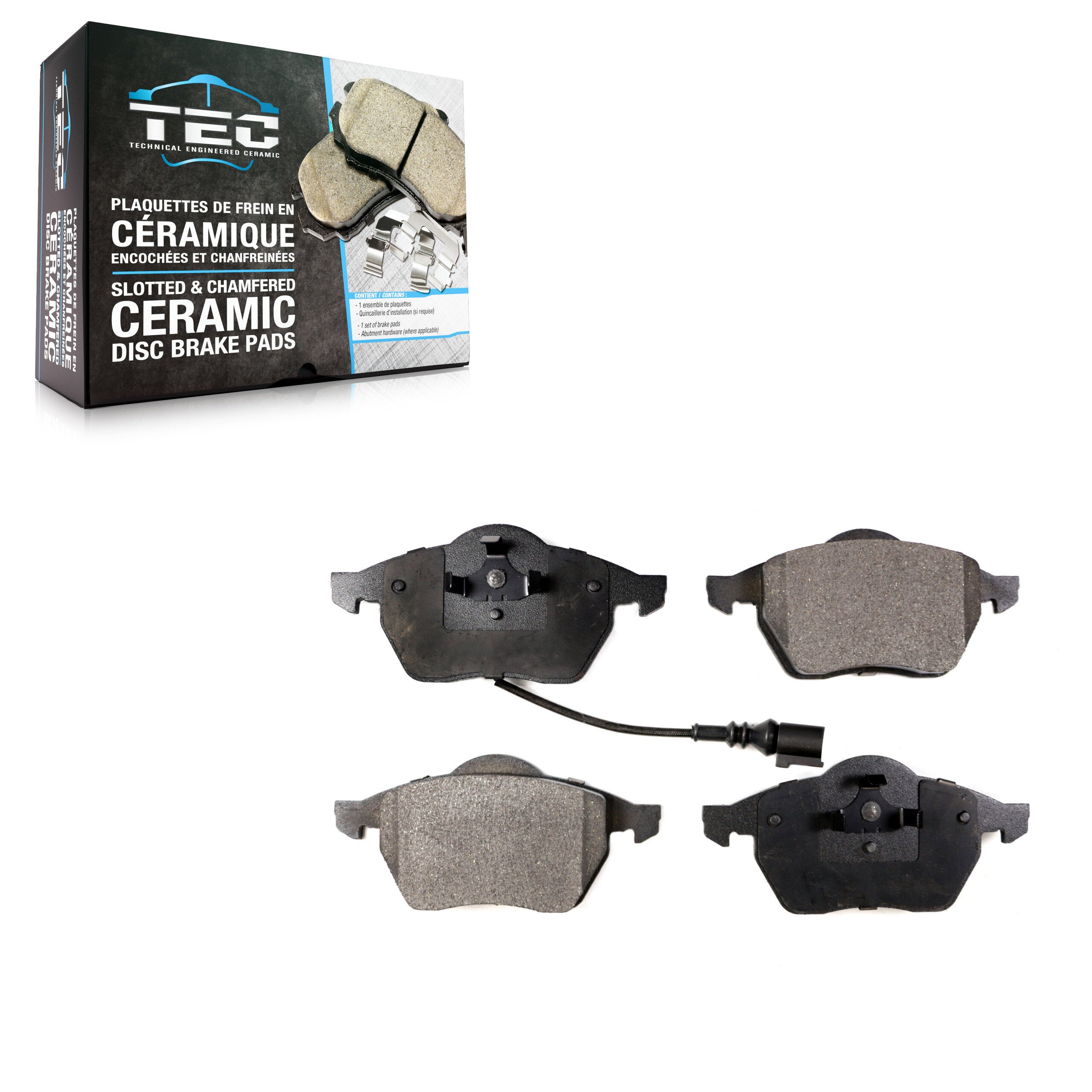 TEC TEC-687A Disc Brake Pad for 1992-2010 Volkswagen Golf, Volkswagen Jetta, Audi TT Quattro - Front