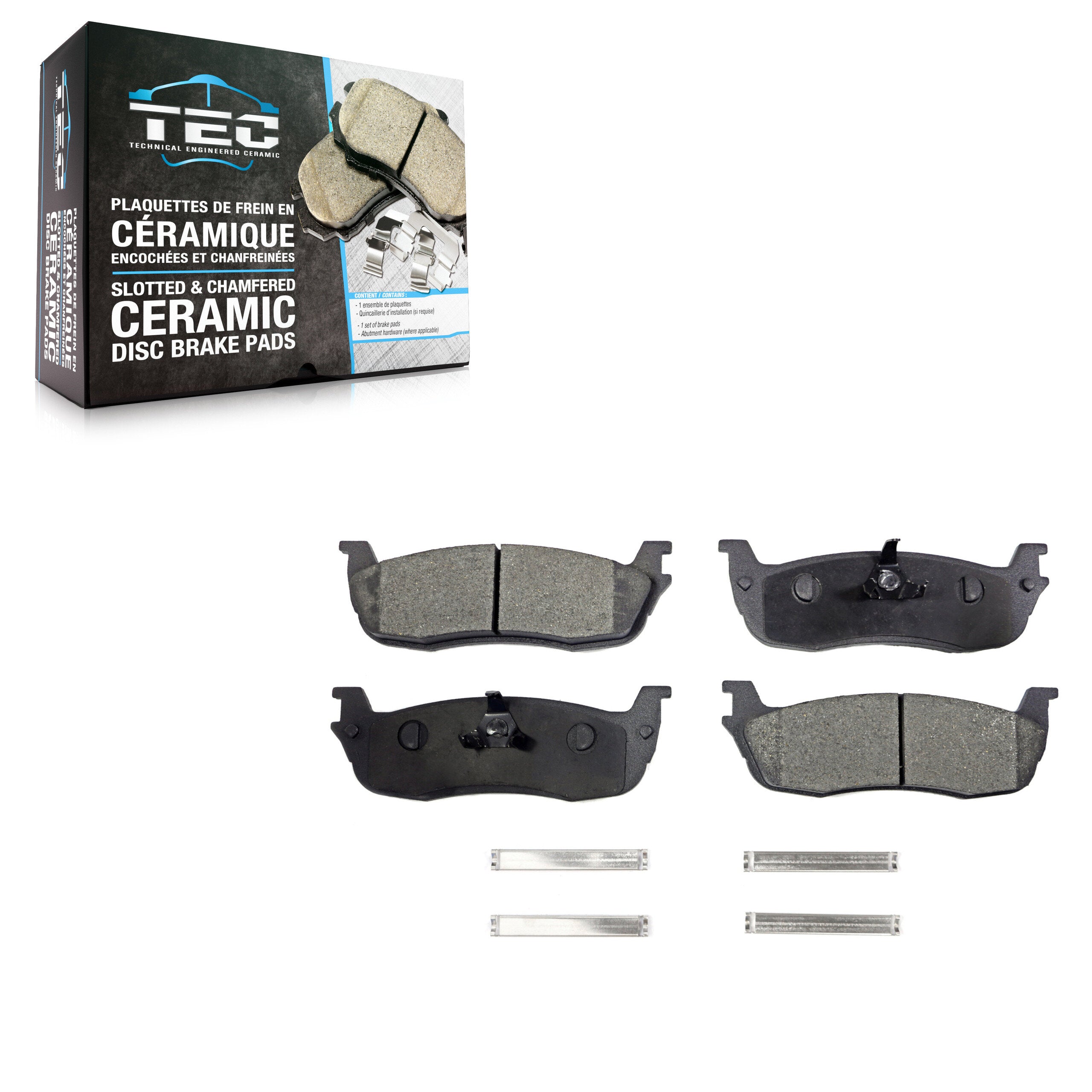 TEC TEC-711 Disc Brake Pad for 1996-2010 Ford F-150 Heritage, Lincoln Town Car, Ford Expedition - Rear