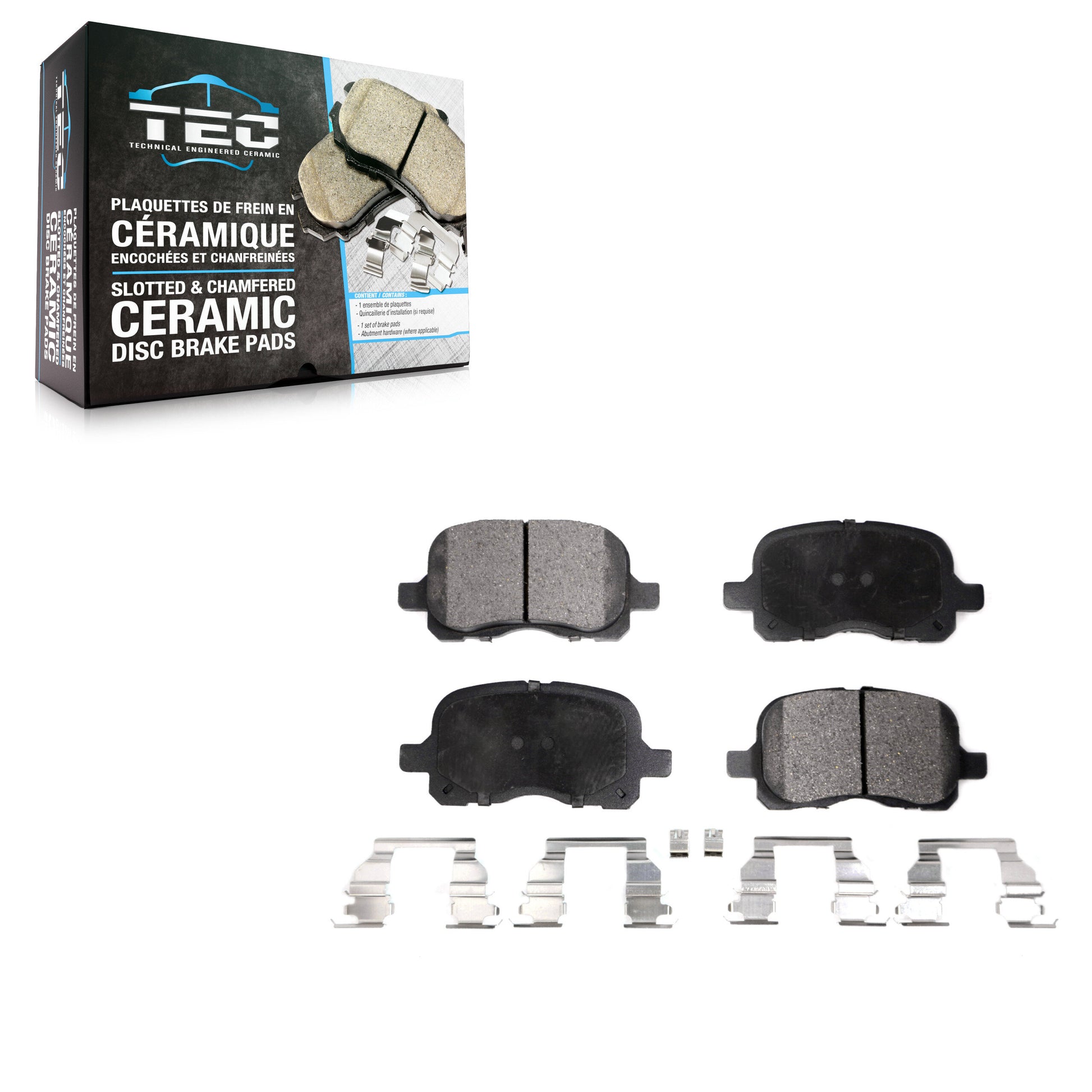 TEC TEC-741 Disc Brake Pad for 1998-2002 Chevrolet Prizm, Toyota Corolla - Front