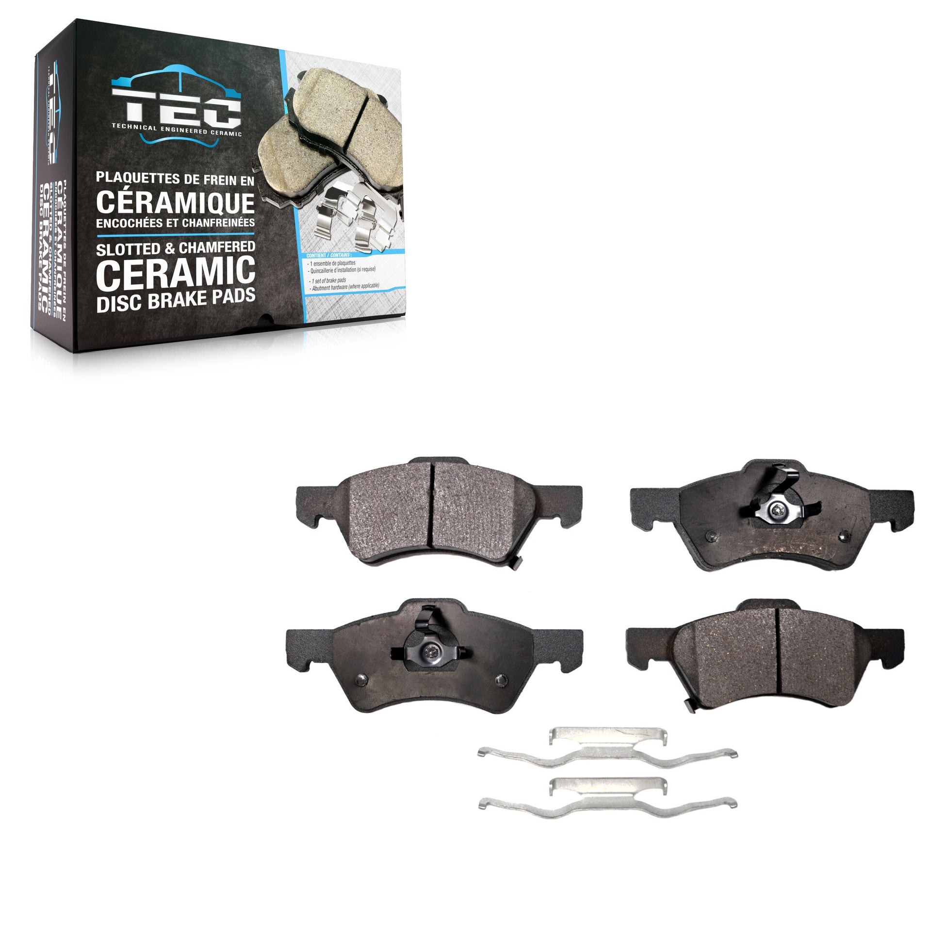 TEC TEC-857 Disc Brake Pad for 2001-2007 Dodge Grand Caravan, Chrysler Town & Country, Dodge Caravan - Front