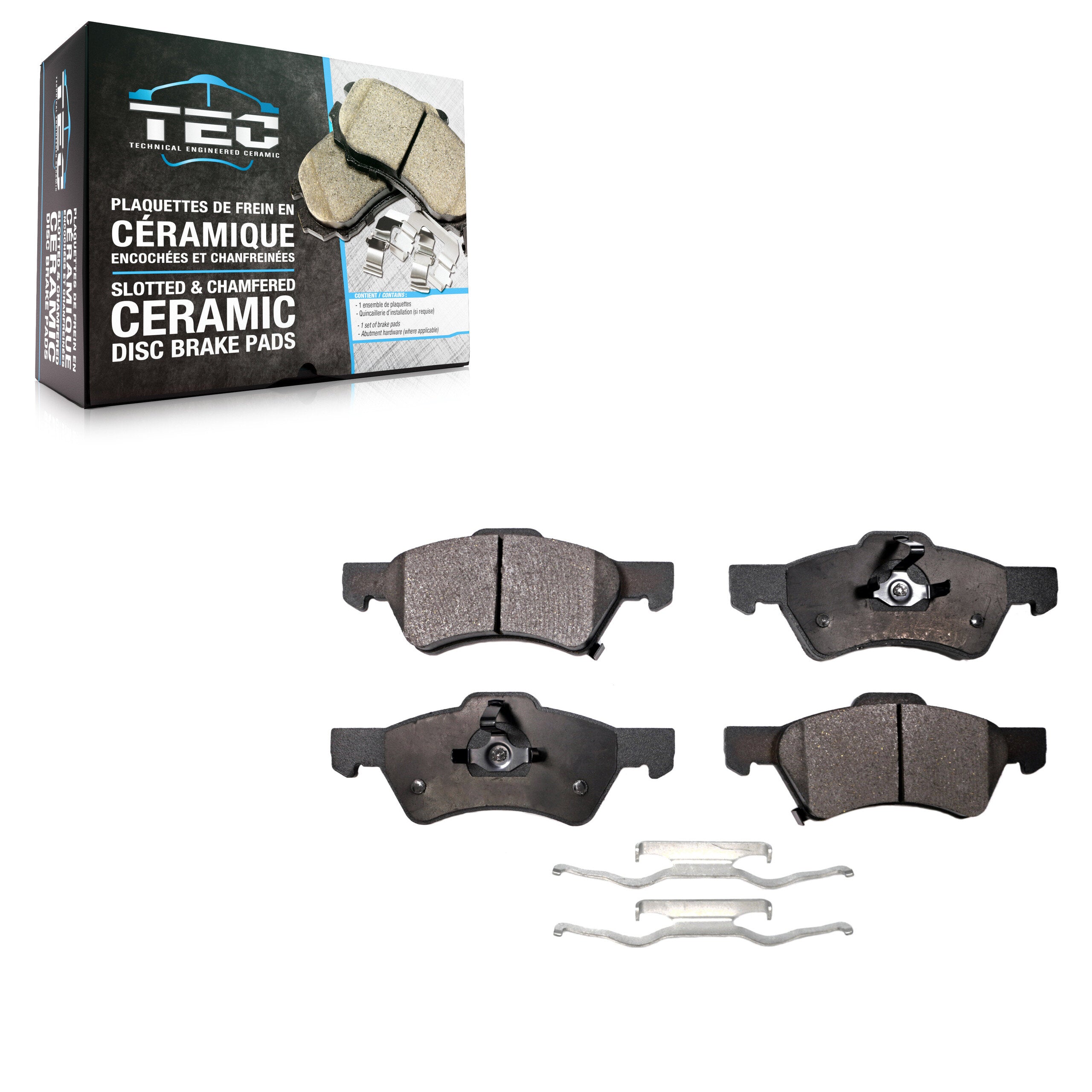 TEC TEC-857 Disc Brake Pad for 2001-2007 Dodge Grand Caravan, Chrysler Town & Country, Dodge Caravan - Front