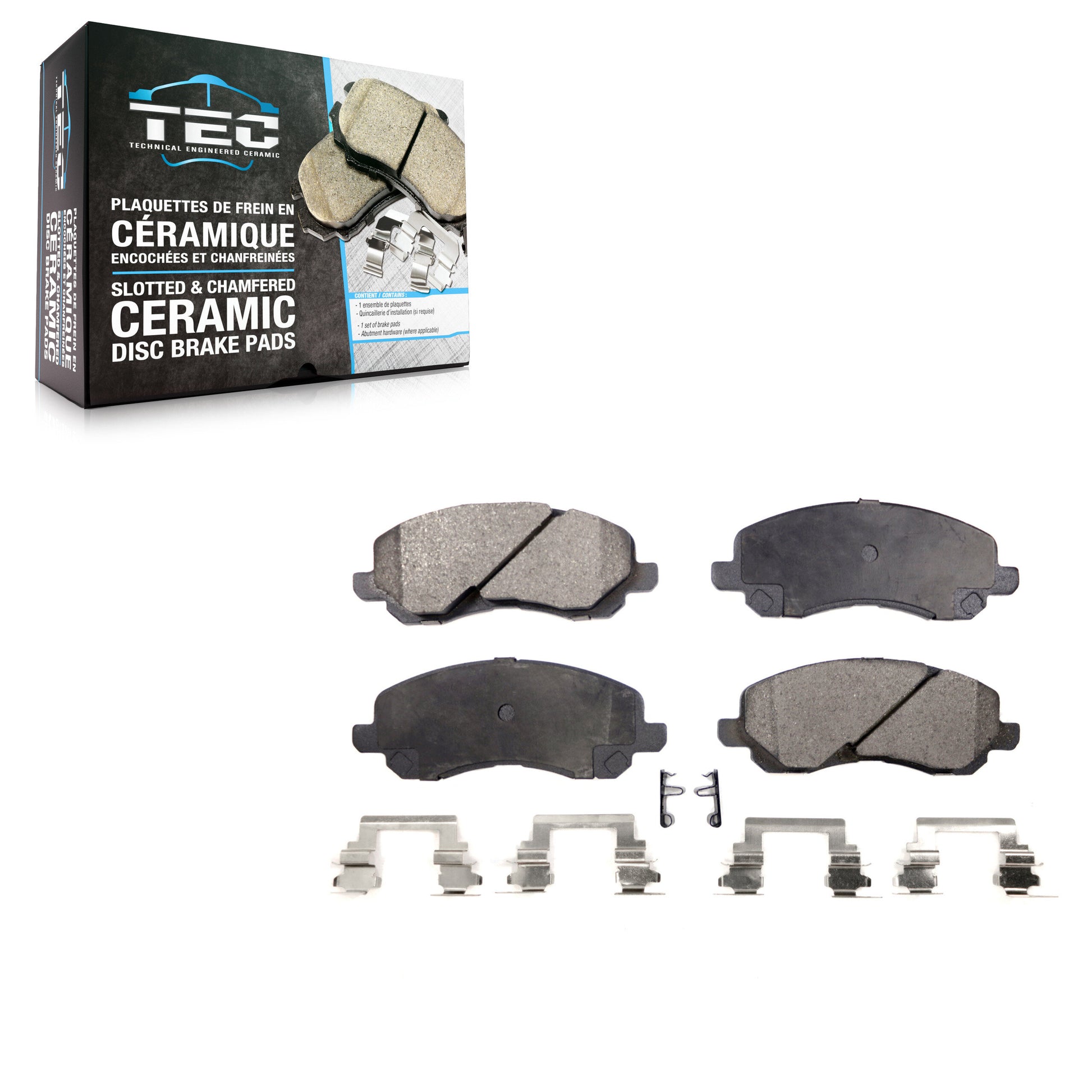 TEC TEC-866 Disc Brake Pad for 2001-2024 Jeep Compass, Mitsubishi Lancer, Mitsubishi Outlander - Front