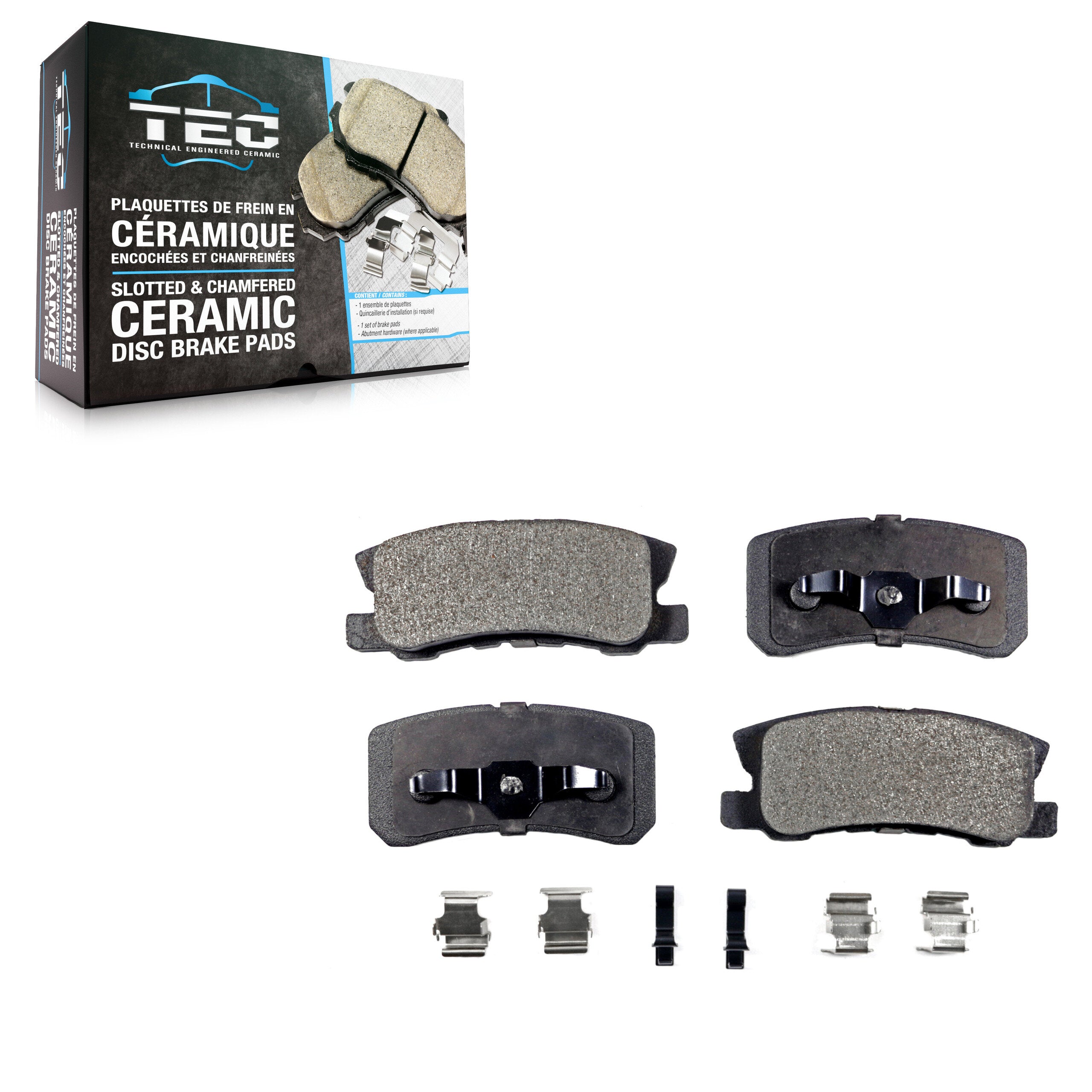 TEC TEC-868 Disc Brake Pad for 2000-2017 Mitsubishi Lancer, Chrysler 200, Mitsubishi Outlander Sport - Rear