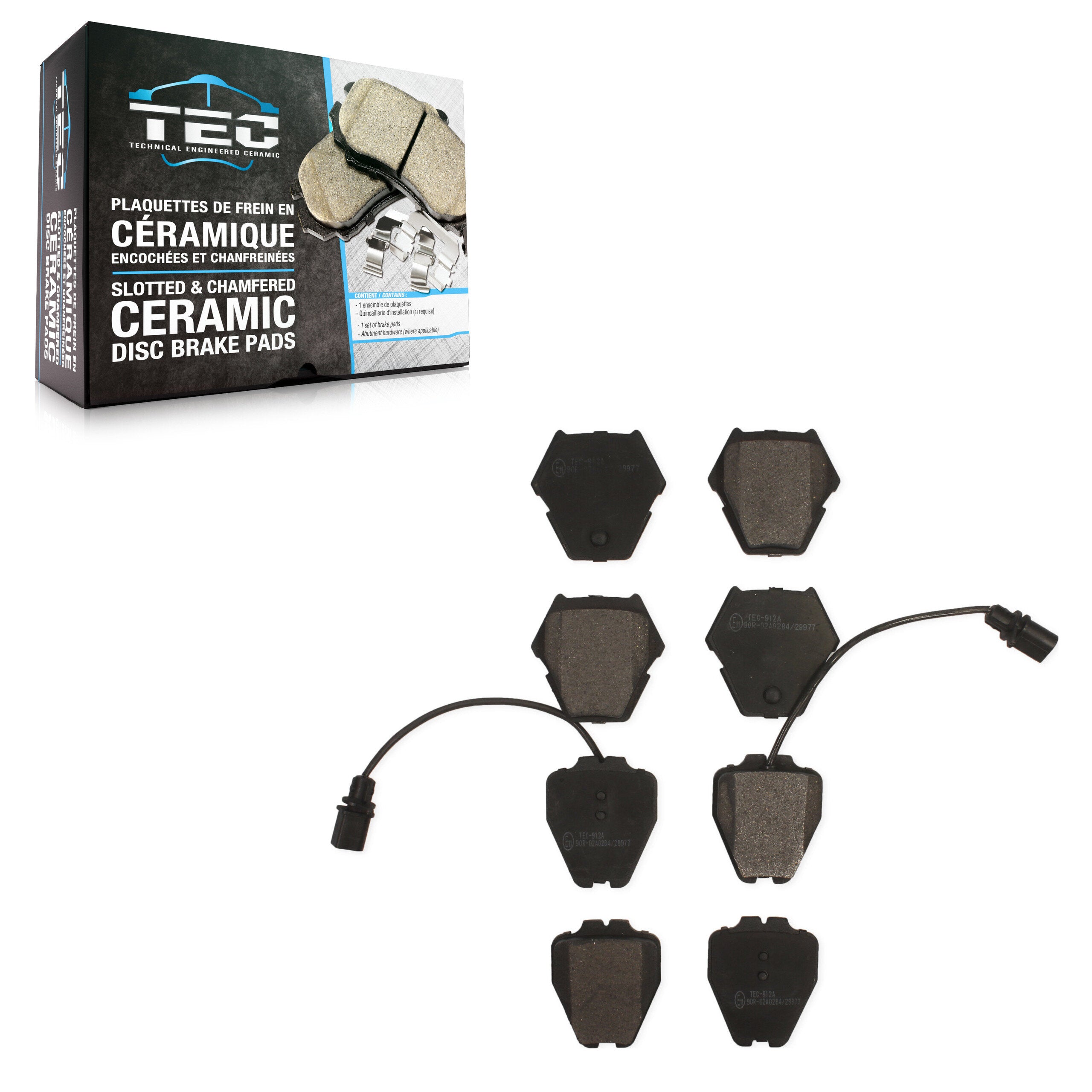 TEC TEC-912A Disc Brake Pad for 1999-2005 Audi S6, Volkswagen Passat, Audi RS6 - Front