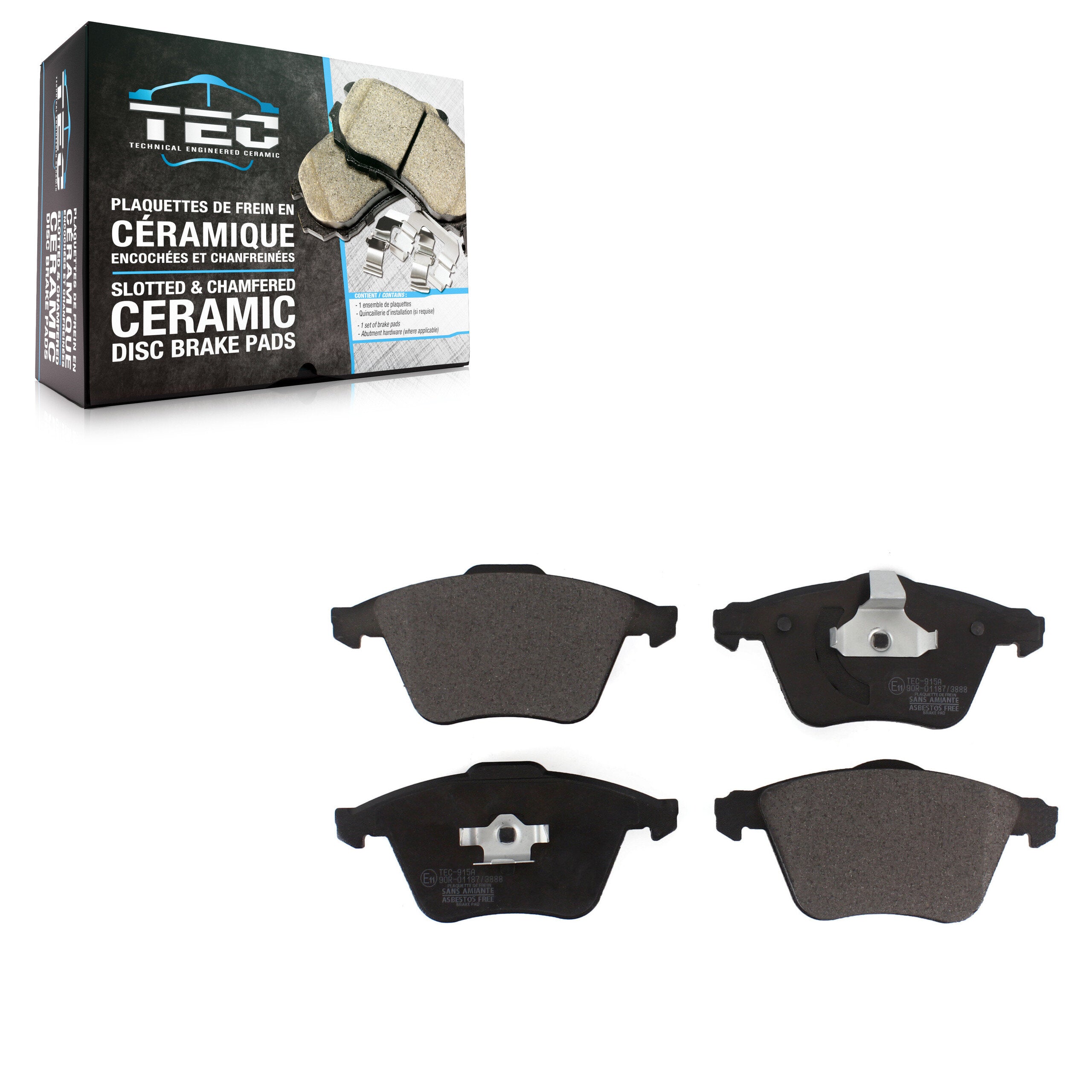 TEC TEC-915A Disc Brake Pad for 2002-2013 Mazda 3, Volvo C70, Volvo S40 - Front