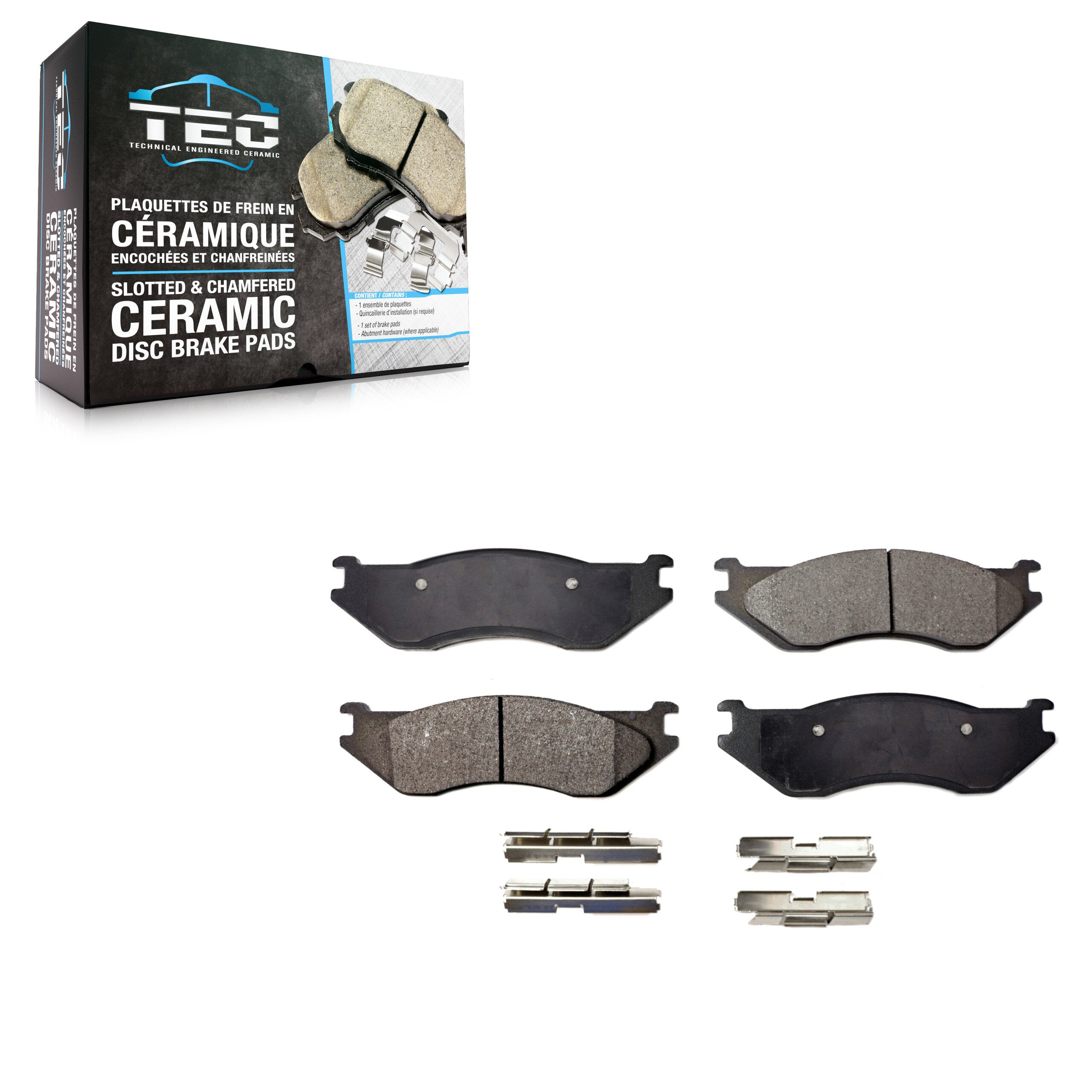TEC TEC-966 Disc Brake Pad for 2002-2006 Dodge Ram 1500, Dodge Durango, Dodge Ram 1500 Van - Front