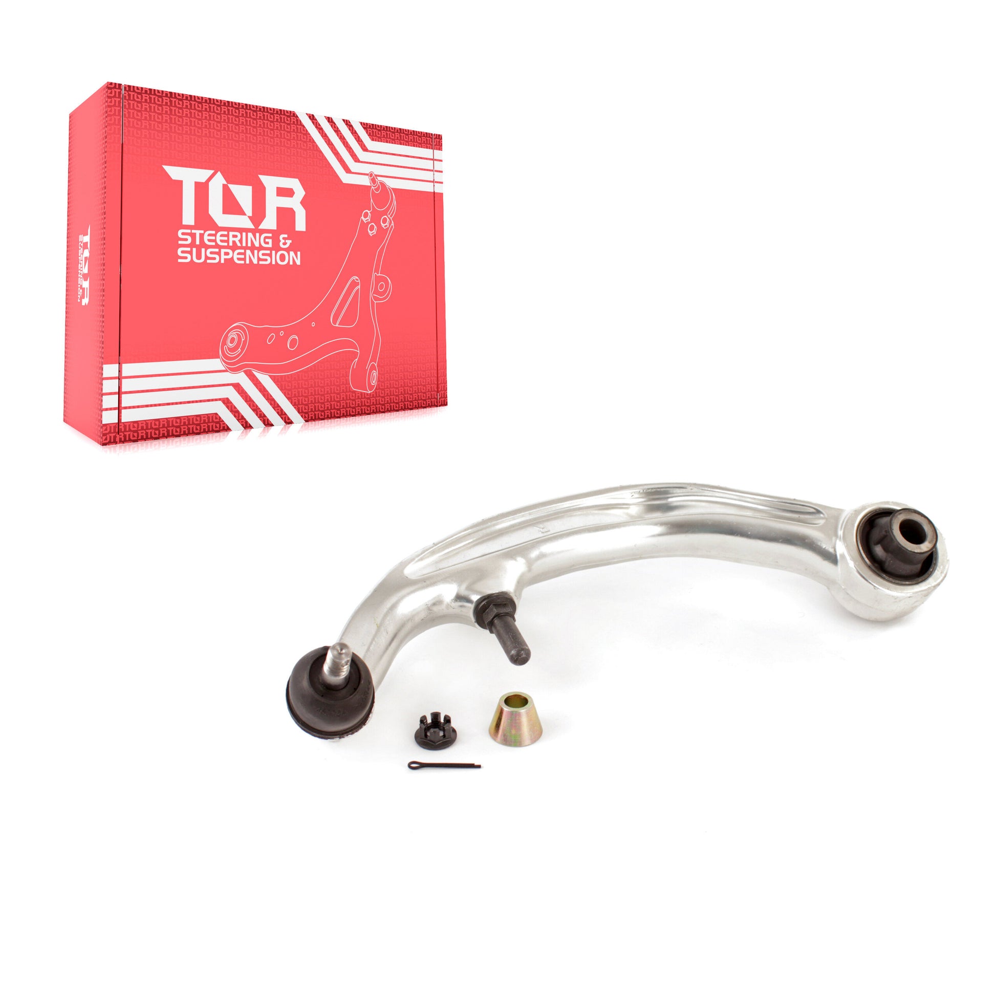 TOR TOR-CK621372 Suspension Control Arm and Ball Joint Assembly for 2003-2009 INFINITI G35, Nissan 350Z - Front Right Lower Rearward