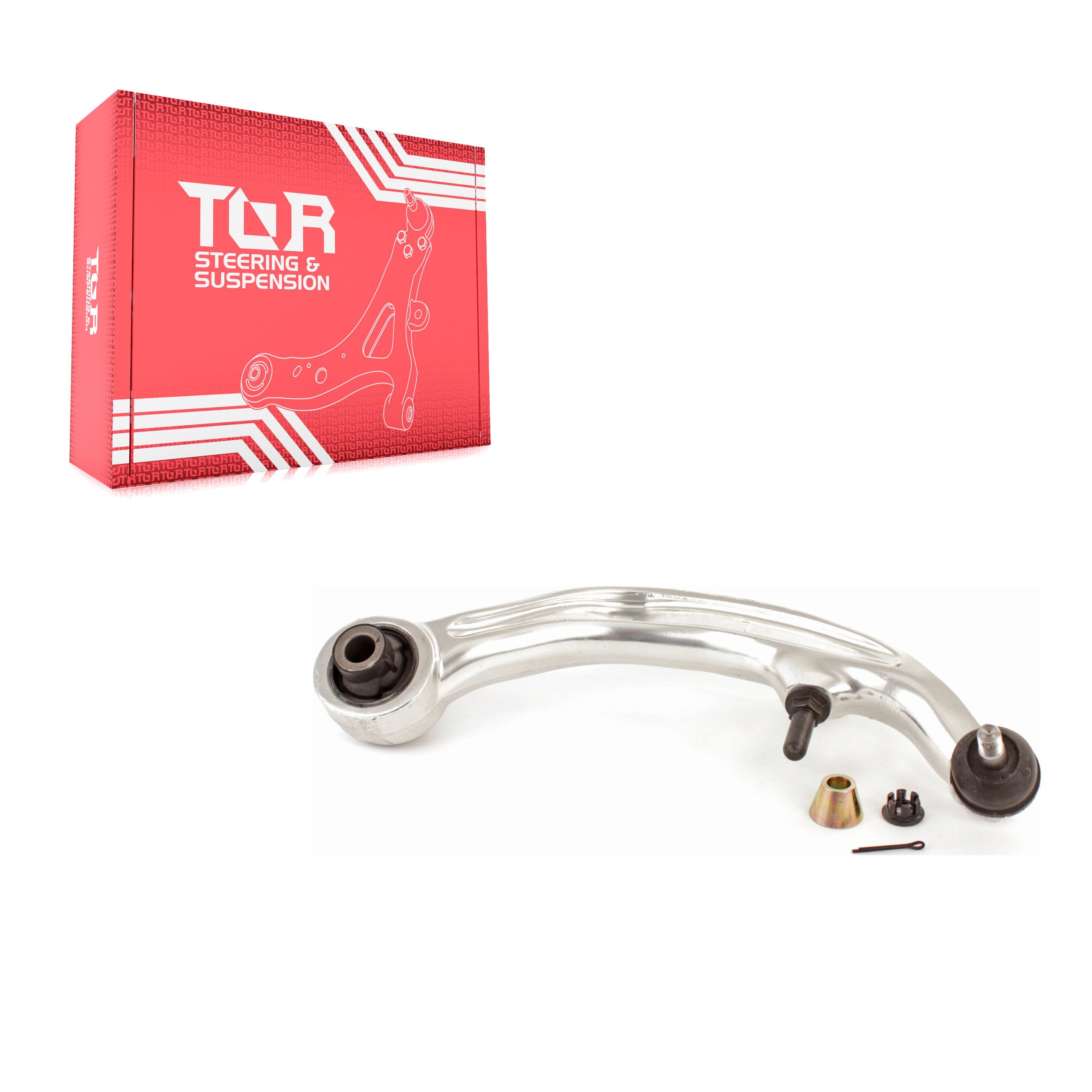 TOR TOR-CK621373 Suspension Control Arm and Ball Joint Assembly for 2003-2009 INFINITI G35, Nissan 350Z - Front Left Lower Rearward